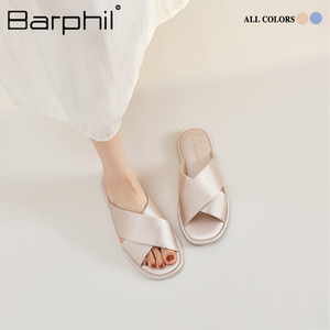 Barphil拖鞋女夏季2024新款室内家居交叉带凉拖外穿防滑静音女鞋