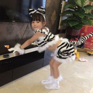 六一儿童节幼儿波斯猫小猫咪舞蹈演出表演服装小花猫小老虎动物服