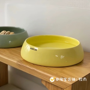 韩国bd同款 收口碗 猫粮水碗陶瓷宠物碗 猫狗通用防打翻大狗食盆