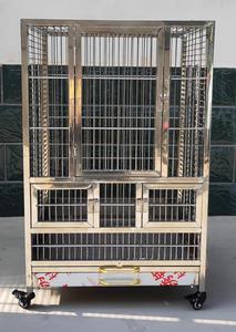 豪华304不锈钢大型鹦鹉鸟笼 繁殖笼灰鹦鹉鸟笼多层防羽粉观赏鸟笼