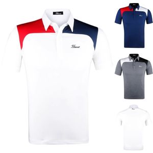 24新款夏季高尔夫服装男S休闲短袖t恤户外运动上装透气速干POLO衫