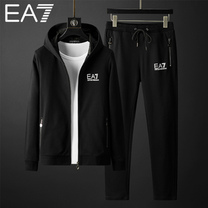 Armani/阿玛尼运动套装男士EA7奢侈品高端国际名品牌连帽休闲外套