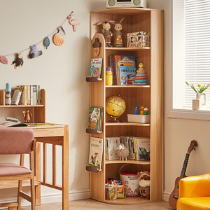 客厅转角书柜展示柜落地书架置物架家用储物柜儿童房绘本收纳架