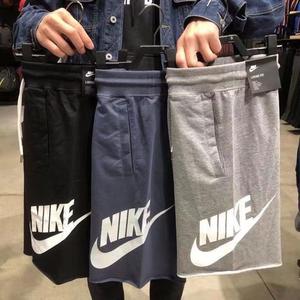 Nike耐克男子短裤夏季经典针织宽松透气大勾休闲运动五分裤AT5268