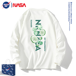 NASA联名长袖t恤男体血衫春季薄款2024新款美式潮流内搭宽松上衣