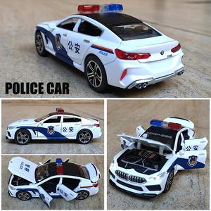 儿童警车玩具C317合金属公安型110汽车模仿真六开门力警察特回车