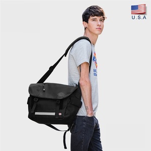 美国迪克斯斜挎包时尚通勤单肩包学生书包大容量15寸电脑邮差包潮