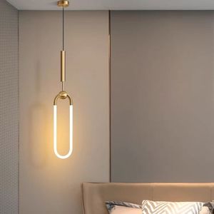 卧室床头小吊灯北欧现代极简创意客厅背景墙长线吊灯酒店房间吊灯