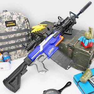 电动m416软弹枪儿童男孩玩具枪吃鸡下供弹EVA软弹步枪户外玩具