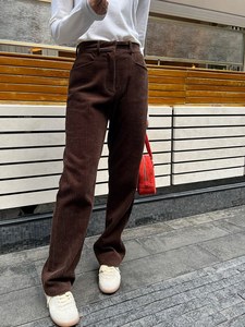 【深圳南油代买】超高品质 灯芯绒复古直筒长裤 美拉德色系