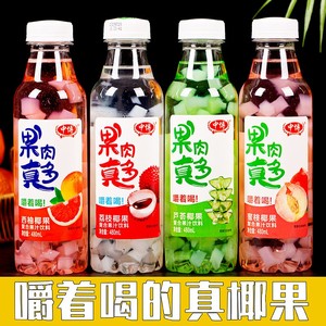 中博大果粒果肉多瓶装果汁饮料整箱特价480ml芦荟菠萝荔枝柚子味
