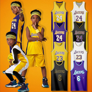 NBA儿童篮球服套装男童女孩小学生训练服詹姆斯23科比球衣24号篮