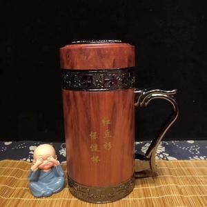 红杉杯杯老杯不锈16350钢外壳豆板实木水杯红木子