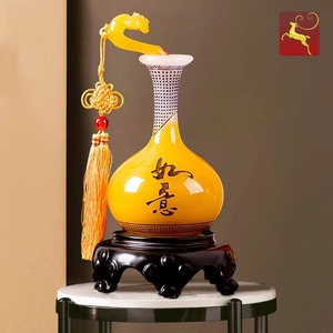 中式花瓶摆件客厅酒柜家居礼物装饰玄关电视柜平安水竹富贵竹插花