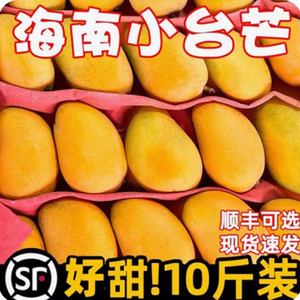 海南芒果小台农芒果新鲜10斤当季水果现摘芒果大果整箱树上熟包邮