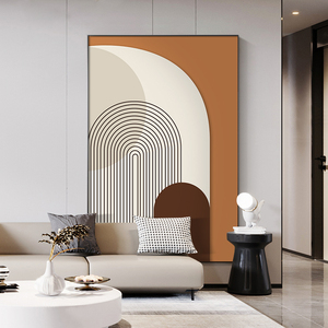莫兰迪客厅装饰画沙发背景墙落地画高级感抽象现代简约玄关挂画