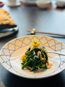 酒店中厨陶瓷餐具圆形深碗蓝花凉菜盘展示盘餐厅会所特色个性盘子