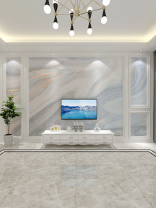 大理石纹电视背景墙壁纸现代简约客厅墙纸线条轻奢直播间暖色墙布
