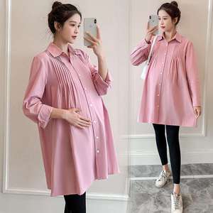 Spring maternity dress new long shirt dress fashion fashion