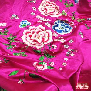 真丝缎绸缎绣花刺绣被套婚庆杭州丝绸软缎被面结婚陪嫁被罩喜被面