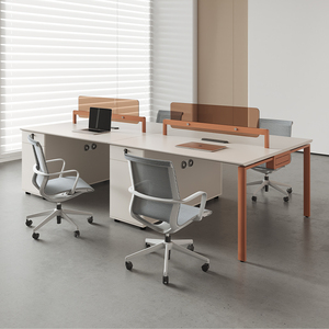 办公桌简约现代工位办公桌椅组合双两4四6人位办公家具职员桌员工