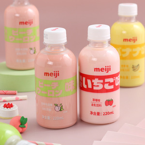 明治 meiji草莓牛奶白桃乌龙甜奶儿童早餐牛奶牛乳饮料食品220ml