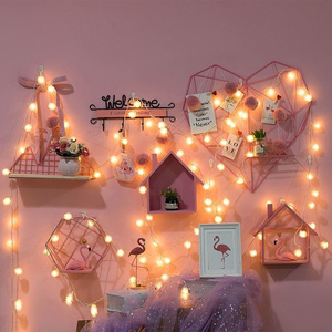 少女心房间装饰物粉色布置客厅墙面挂件卧室装饰ins墙上置物架
