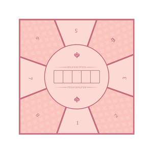 粉色方形德州扑克长方桌布专用德州桌布垫桌布扑克垫台布骰宝桌布