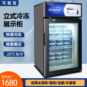立式冰淇淋展示柜商用小型哈根冷冻玻璃门硬冰激凌柜达冷藏斯冰箱