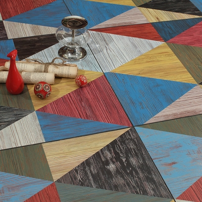 12mm强化复合木地板彩色做旧复古个性艺术拼花地板防水耐磨