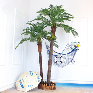 仿真椰子树假椰树仿生绿植摆件大型室内外热带植物造景装饰棕榈树