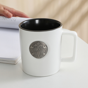 星巴克杯子种植咖啡陶瓷马克水杯大容量桌面情侣新款2024订制logo