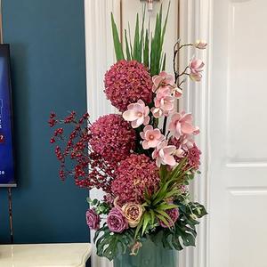 欧式仿真花束摆件客厅创意装饰落地大花瓶假花干花卉花艺餐厅摆设