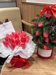 圣诞节diy草莓塔花束材料包水果零食抱抱桶包装生日礼物送女朋友