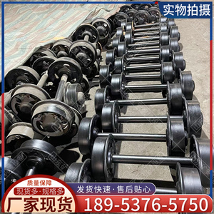 矿车轮对300运煤用铸钢轨道轮闷头式耐磨固定式实心空心窑车轮对