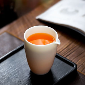 菲享羊脂玉白瓷公道杯加茶漏德化陶瓷茶海简约公杯分茶器功夫茶道