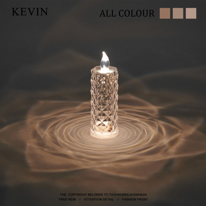 Kevin家“玫瑰无原则 心动至上”浪漫蜡烛小夜灯氛围灯生日礼物女