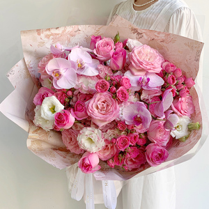 上海花店鲜花速递同城配送花束粉色生日礼物春节送礼老师女友闺蜜