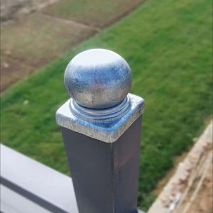 方管球形盖球帽铁艺护栏配件楼梯柱头圆球盖防水圆盖封口盖堵口盖