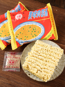 上海冠生园益民快乐美味肉蓉面火锅面方便面80克袋包邮食品整箱