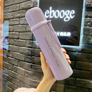 苏伯尔保温杯女士便携大容量水杯创意潮流个性瓶简约清新韩版男学