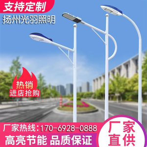 LED路灯6米杆100瓦45789102米中高杆单双头臂户外防水道路公园灯