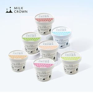 MILKCROWN日本北海道训子府牛乳意式冰淇淋抹茶红豆多口味120ML