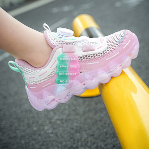 外贸女童鞋子2024春夏新款中大童儿童运动鞋女孩网面镂空童鞋