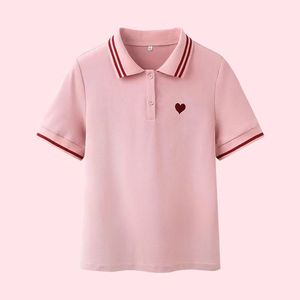幼儿园老师园服夏季短袖工作教师粉紫色polo衫女T恤运动上衣新款