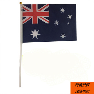 Polyester cloth screen printed plastic flagpole No. 8 Austra