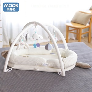 月亮船便携式床中床新生儿子宫仿生床多功能卡通摇篮旅行婴儿床