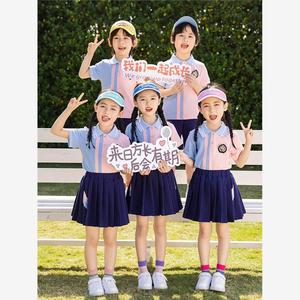 韩系夏装学院风幼儿园园服小学生儿童校服班服精品运动套装潮徽章