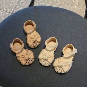 夏季小童公主鞋宝宝软底防滑学步鞋子1-2--3岁女宝小皮鞋韩版百搭