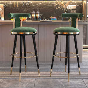网红厨房岛台专用轻奢简约高脚凳酒吧椅子会所家用现代实木吧台椅